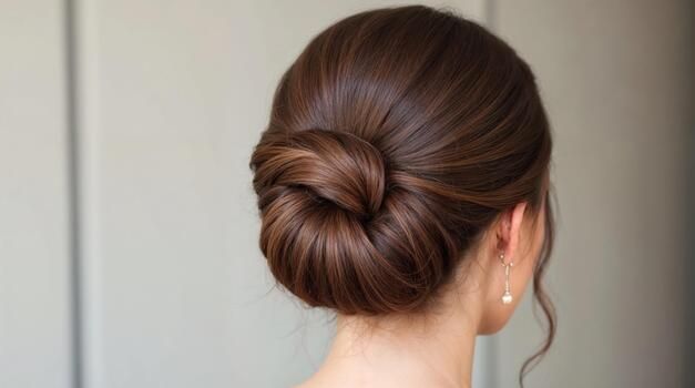 Top 15 Chignon Hairstyles That Will Never Go Out of Style 2 a woman with a messy bun in her hair photo